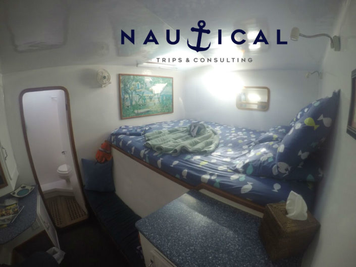 Queen cabin Queen cabin aboard yacht Breanker