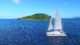 Catamaran Luar under sail in the Virgin islands