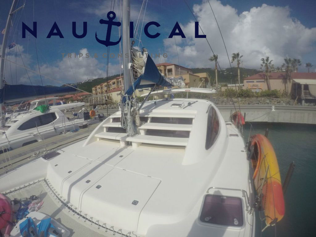 Catamaran Salty Girl at the St Thomas yacht show Catamaran Salty Girl at the St Thomas yacht show