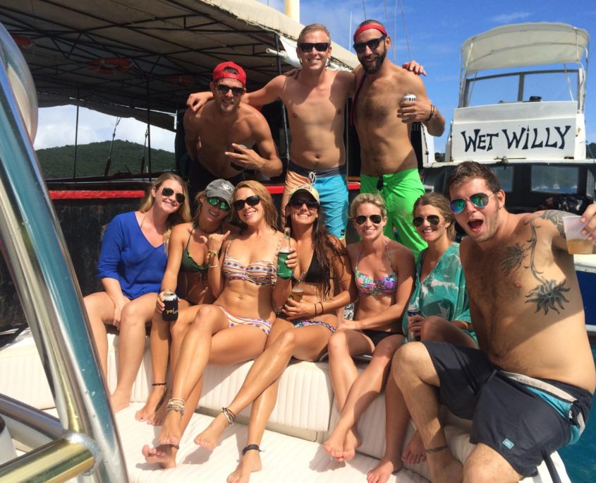 At Soggy Dollar Bar, White Bay, Jost Van Dyke, BVI, USVI.